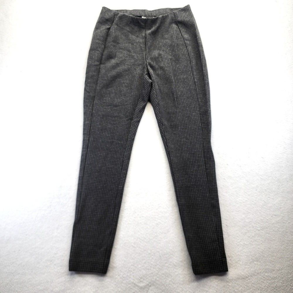 J. Jill Ponte Leggings Gray Houndstooth Pull‎ On Pants Women's Small Petite S P